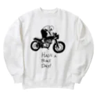 HAVE A BIKE DAY. ＠ SUZURIのHABD(sketch) Heavyweight Crew Neck Sweatshirt