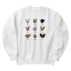 とまとゆっけの私のおともだちの犬たち Heavyweight Crew Neck Sweatshirt