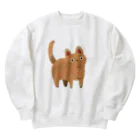 うずら舎のぽやぽや猫 Heavyweight Crew Neck Sweatshirt