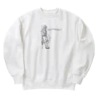 SHOPユリココズのブラックウォンバッドのボスが好きなんだろう（淡色の英語） Heavyweight Crew Neck Sweatshirt