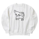 akane_art（茜音工房）のゆるチワワ（クリア） Heavyweight Crew Neck Sweatshirt