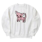 akane_art（茜音工房）のゆるチワワ（ピンク） Heavyweight Crew Neck Sweatshirt