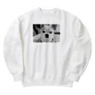 akane_art（茜音工房）のモノクロチワワ（おすまし） Heavyweight Crew Neck Sweatshirt