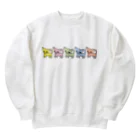 akane_art（茜音工房）のゆるチワワ（カラフル） Heavyweight Crew Neck Sweatshirt