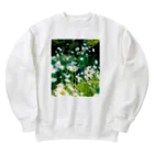 akane_art（茜音工房）の癒しの風景（シャスタデイジー） Heavyweight Crew Neck Sweatshirt