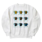 Teal Blue CoffeeのRoasted coffee Heavyweight Crew Neck Sweatshirt