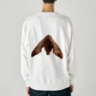 L_arctoaのモモスズメ幼虫と成虫 Heavyweight Crew Neck Sweatshirt