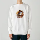 jun-hoshiのルリビタキ ♂ Heavyweight Crew Neck Sweatshirt