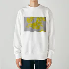 akane_art（茜音工房）の癒しの風景（オミナエシ） Heavyweight Crew Neck Sweatshirt