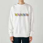 akane_art（茜音工房）のゆるチワワ（カラフル） Heavyweight Crew Neck Sweatshirt