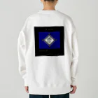 ゆにねこ惑星の❖僕のｴｰﾃﾞﾙﾜｲｽ❖青色(背面)ロゴ入り Heavyweight Crew Neck Sweatshirt