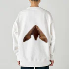 L_arctoaのモモスズメ幼虫と成虫 Heavyweight Crew Neck Sweatshirt