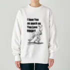 BeachBunnyのうさぎとねこ　ラグビーが好きなキミが好き Heavyweight Crew Neck Sweatshirt