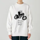 HAVE A BIKE DAY. ＠ SUZURIのHABD(sketch) Heavyweight Crew Neck Sweatshirt