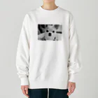 akane_art（茜音工房）のモノクロチワワ（おすまし） Heavyweight Crew Neck Sweatshirt