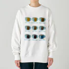 Teal Blue CoffeeのRoasted coffee Heavyweight Crew Neck Sweatshirt