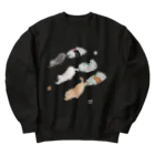 トコロコムギの絵の具にゃんこ Heavyweight Crew Neck Sweatshirt