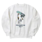 かみなりねこのスノボねこ Heavyweight Crew Neck Sweatshirt