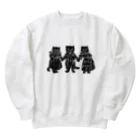 Saza-nami Antique designの３びきの黒い猫 Heavyweight Crew Neck Sweatshirt