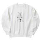 木ノ下商店の狐耳男子くん、正座する。 Heavyweight Crew Neck Sweatshirt