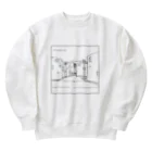 二木 こうた、🐭のアルビノダウンタウン（表裏デザイン）Type-B.black Heavyweight Crew Neck Sweatshirt