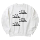 楽猫楽描しげ屋のシャーシャー Heavyweight Crew Neck Sweatshirt