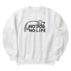 ぽぴーぴぽーのNO DOG NO LIFE(犬白塗り) Heavyweight Crew Neck Sweatshirt