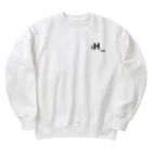 interested in?の1.hydrogen(黒/表裏) Heavyweight Crew Neck Sweatshirt