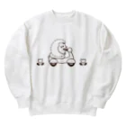 lemonysnow/ハリネズミグッズのハリネズミとバイク Heavyweight Crew Neck Sweatshirt