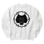 『NG （Niche・Gate）』ニッチゲート-- IN SUZURIの動物家紋。H.T.（雪輪にトラ）黒 Heavyweight Crew Neck Sweatshirt