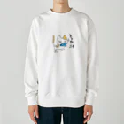 Chapicomon715の三白にゃん　み〜にゃ Heavyweight Crew Neck Sweatshirt