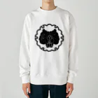 『NG （Niche・Gate）』ニッチゲート-- IN SUZURIの動物家紋。H.T.（雪輪にトラ）黒 Heavyweight Crew Neck Sweatshirt