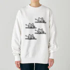 楽猫楽描しげ屋のシャーシャー Heavyweight Crew Neck Sweatshirt