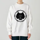 『NG （Niche・Gate）』ニッチゲート-- IN SUZURIの動物家紋。H.T.（雪輪にトラ）黒 Heavyweight Crew Neck Sweatshirt