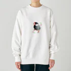 harupink🌸ペット似顔絵illustのFLOWER文鳥さん Heavyweight Crew Neck Sweatshirt