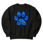 くぅTikTok猫部のTikTok猫部肉球ブルーver.トレーナー Heavyweight Crew Neck Sweatshirt