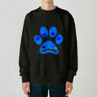 くぅTikTok猫部のTikTok猫部肉球ブルーver.トレーナー Heavyweight Crew Neck Sweatshirt