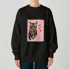 harupink🌸ペット似顔絵illustのアメショのアカリちゃん(REALver) Heavyweight Crew Neck Sweatshirt