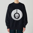 Ａ’ｚｗｏｒｋＳの熨斗輪に髑髏 白（オリジナル家紋シリーズ） Heavyweight Crew Neck Sweatshirt