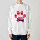 くぅTikTok猫部の前肉球デザイン６にゃんバックプリント トレーナー Heavyweight Crew Neck Sweatshirt