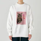 harupink🌸ペット似顔絵illustのアメショのアカリちゃん(REALver) Heavyweight Crew Neck Sweatshirt