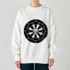 Ａ’ｚｗｏｒｋＳの髑髏抜き源氏車 黒（オリジナル家紋シリーズ） Heavyweight Crew Neck Sweatshirt