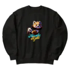 「キュートなアズキとマメタのワンダフル・ドリームランド」の『アズキとマメタ　キラキラしあわせワンダーボックス』！ Heavyweight Crew Neck Sweatshirt