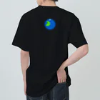 ウサネコ38の月と地球　 ヘビーウェイトTシャツ