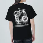 nidan-illustrationのmelted bikes #2 (white ink) ヘビーウェイトTシャツ