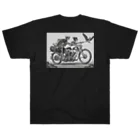 Skull sectionのバイクとドクロ（黒メイン） Heavyweight T-Shirt