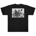 Skull sectionのバイクとドクロ（黒メイン） Heavyweight T-Shirt