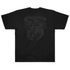 THE IRON FUELのスカル 黒×グレー ヘビーウェイトTシャツ