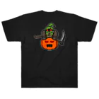 ナチュラルサトシのめへのスケアクロウとジャック・オー・ランタン（バックプリント） ヘビーウェイトTシャツ