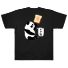 LalaHangeulの「パンだ」とつぶやく子パンダ　バックプリント Heavyweight T-Shirt